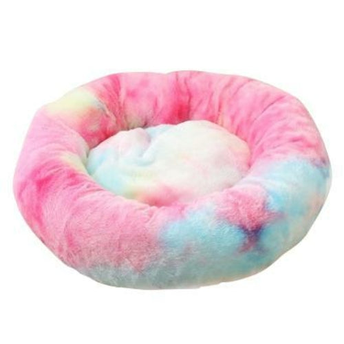 Pet Dog Bed Comfortable Donut Cuddler Round Dog Kennel Ultra Soft 