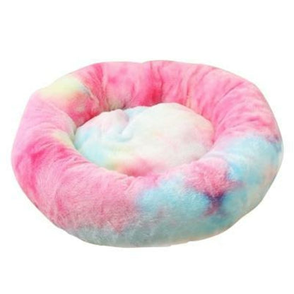 Pet Dog Bed Comfortable Donut Cuddler Round Dog Kennel Ultra Soft 