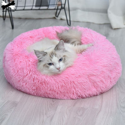 Pet Dog Bed Comfortable Donut Cuddler Round Dog Kennel Ultra Soft 